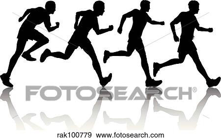 Male joggers View Large Illustration Stock Illustration - Male joggers. Fotosearch