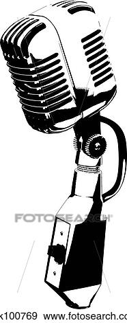 Microphone View Large Illustration Stock Illustration - Microphone. Fotosearch