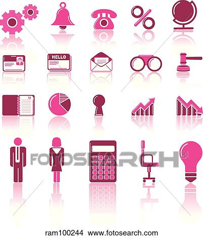 Stock Illustration - office pink. Fotosearch