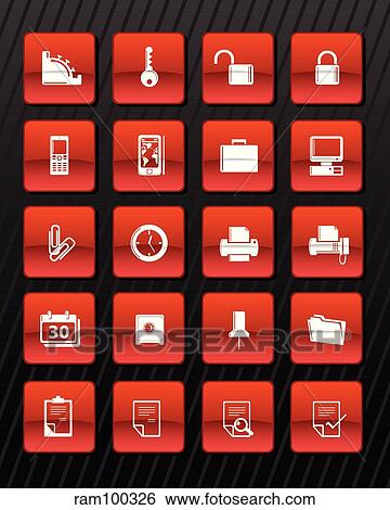 Stock Illustration - office red n. Fotosearch