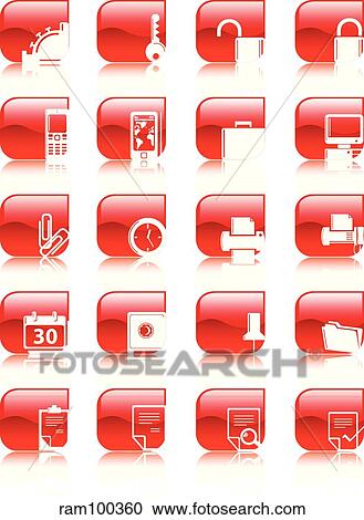 office red refl View Large Illustration Clipart - office red refl. Fotosearch