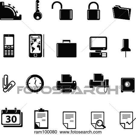 Clipart - office solid. Fotosearch