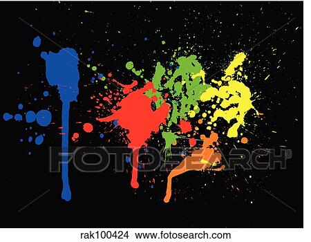 Paint splats View Large Illustration Stock Illustration - Paint splats. Fotosearch