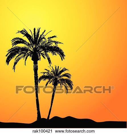 palm trees View Large Illustration Clip Art - palm trees. Fotosearch