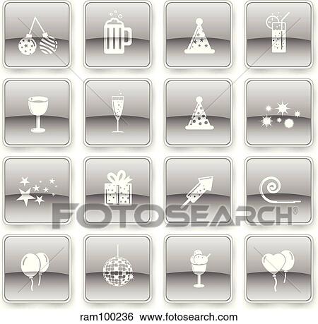 Stock Illustration - party bw. Fotosearch
