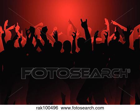 Stock Illustration - Party crowd. Fotosearch