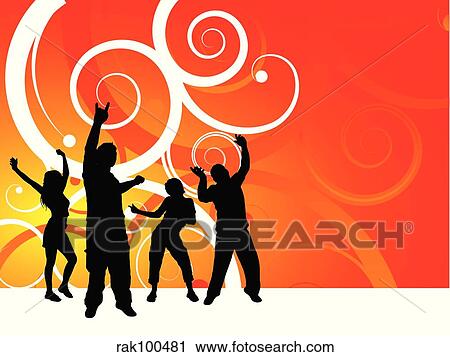 Clip Art - party people. Fotosearch