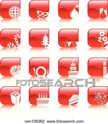 party red refl View Large Illustration Drawing - party red refl. Fotosearch