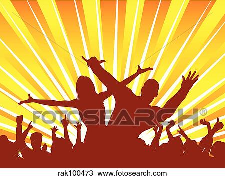 Drawing - Party time. Fotosearch
