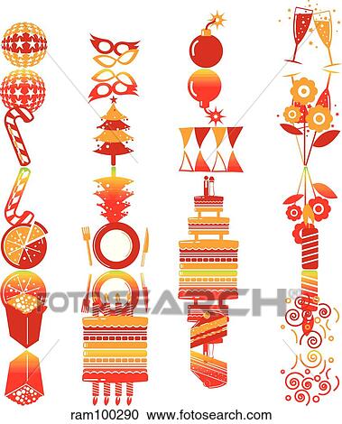 Clipart - partyred. Fotosearch