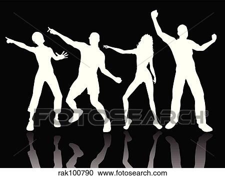 Clipart - People dancing. Fotosearch