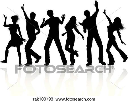 people dancing View Large Illustration Drawing - people dancing. Fotosearch