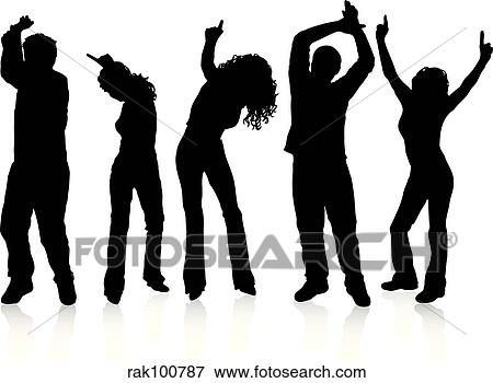 people dancing View Large Illustration Stock Illustration - people dancing. Fotosearch