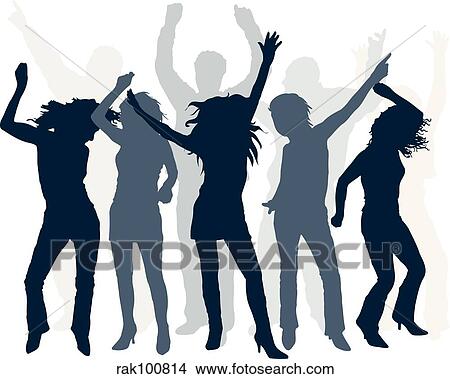 Stock Illustration - people dancing. Fotosearch