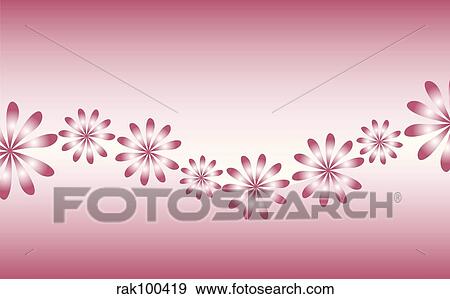 pink flowers View Large Illustration Stock Illustration - pink flowers. Fotosearch