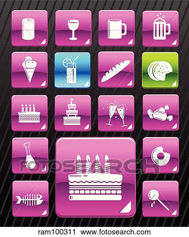 pink food View Large Illustration Clip Art - pink food. Fotosearch