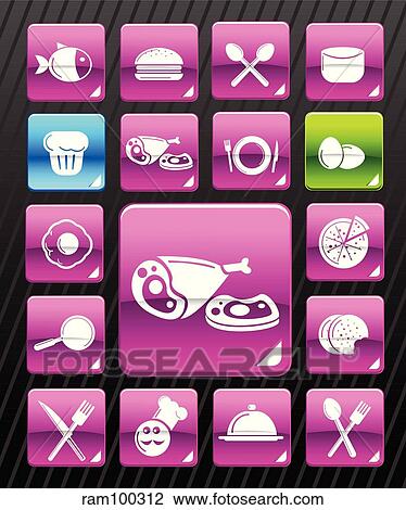 pink food View Large Illustration Drawing - pink food. Fotosearch