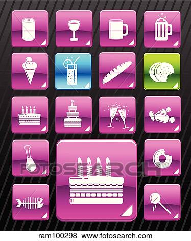 pink food View Large Illustration Stock Illustration - pink food. Fotosearch