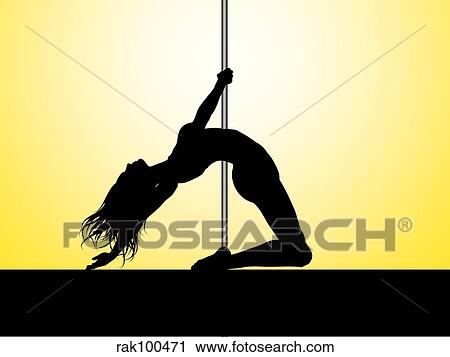 Pole dancer View Large Illustration Clip Art - Pole dancer. Fotosearch