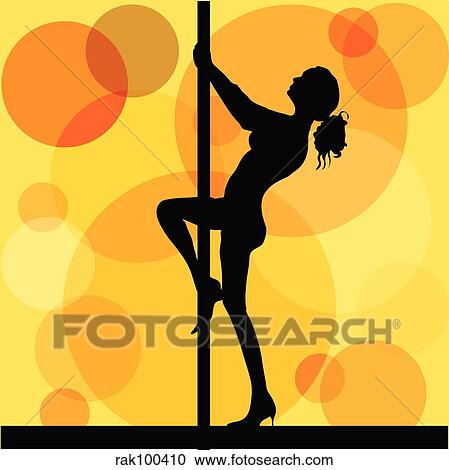 Clipart - pole dancer. Fotosearch