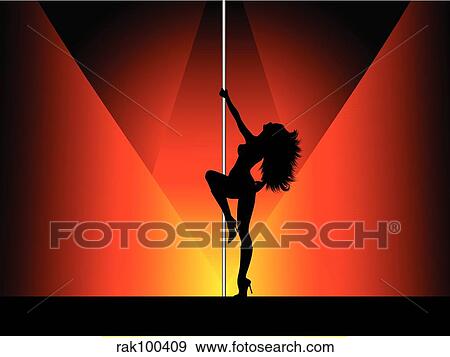 Stock Illustration - pole dancer. Fotosearch