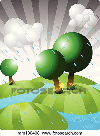 Stock Illustration - rainy water. Fotosearch