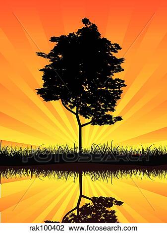 Drawing - reflections. Fotosearch
