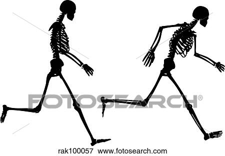 Stock Illustration - Running skeletons. Fotosearch