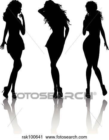 Clip Art - Sexy females. Fotosearch