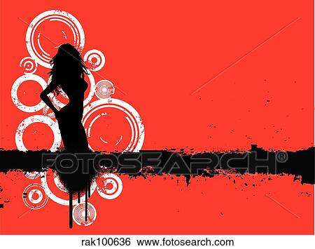 sexy grunge female View Large Illustration Stock Illustration - sexy grunge female. Fotosearch