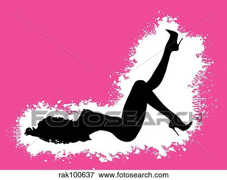 Stock Illustration - sexy grunge female. Fotosearch