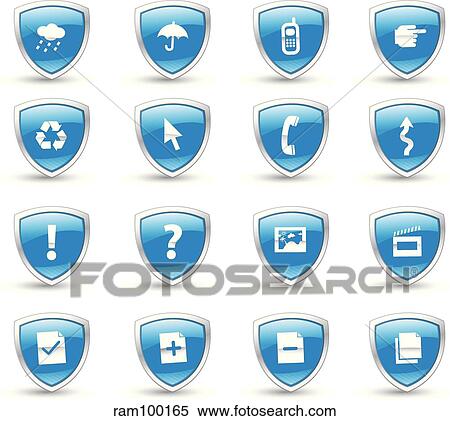 shield blue View Large Illustration Stock Illustration - shield blue. Fotosearch
