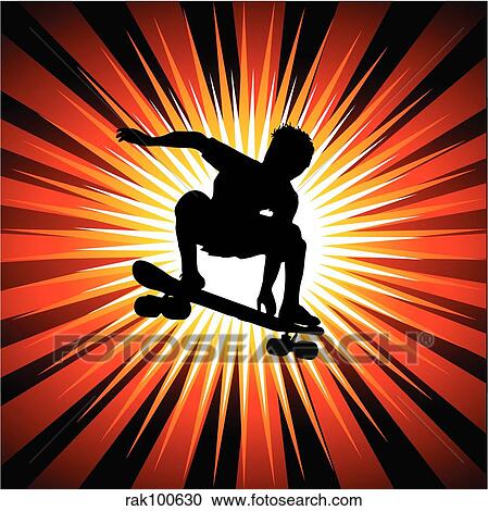 skateboarder View Large Illustration Clipart - skateboarder. Fotosearch