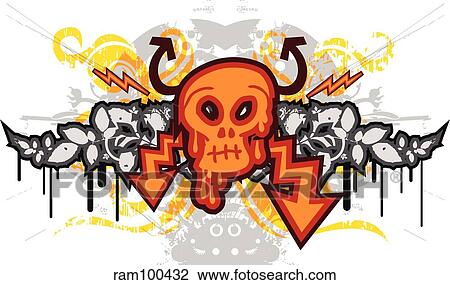 Drawing - skullfinal. Fotosearch