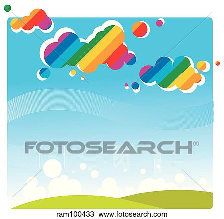 Drawing - sky color. Fotosearch