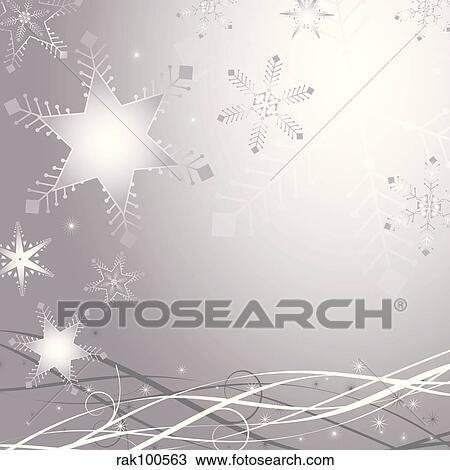 Drawing - Snowflake background. Fotosearch