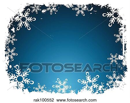 Snowflake border View Large Illustration Drawing - Snowflake border. Fotosearch