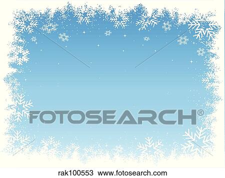 Drawing - snowflake border. Fotosearch