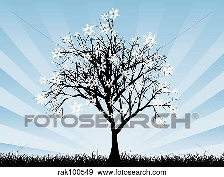 snowflake tree View Large Illustration Stock Illustration - snowflake tree. Fotosearch