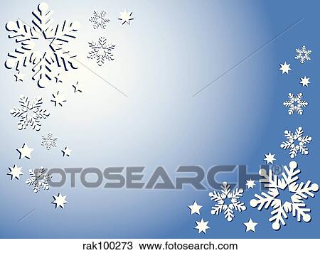 Drawing - snowflakes and stars. Fotosearch