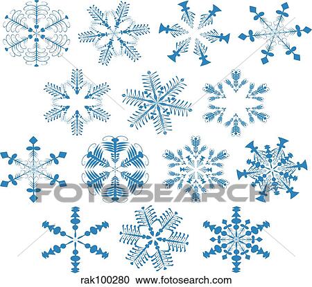 snowflakes View Large Illustration Clipart - snowflakes. Fotosearch