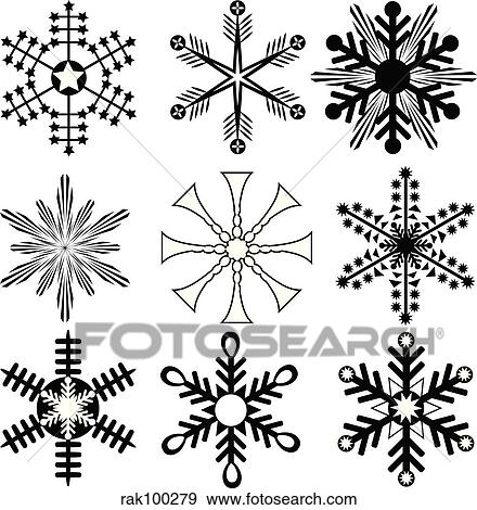 Snowflakes View Large Illustration Stock Illustration - Snowflakes. Fotosearch