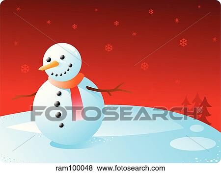Stock Illustration - snowman. Fotosearch