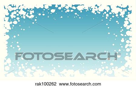 Snowy border View Large Illustration Drawing - Snowy border. Fotosearch