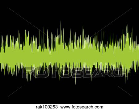 Sound wave Drawing | rak100253 | Fotosearch