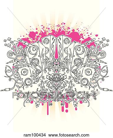 speaker line dez View Large Illustration Stock Illustration - speaker line dez. Fotosearch