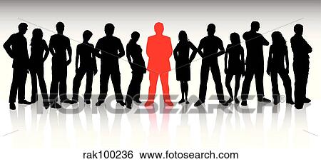 stand out from the crowd View Large Illustration Stock Illustration - stand out from the crowd. Fotosearch