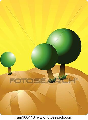 Drawing - summer. Fotosearch