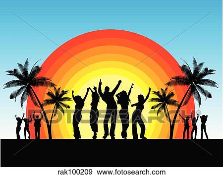 summer party View Large Illustration Stock Illustration - summer party. Fotosearch