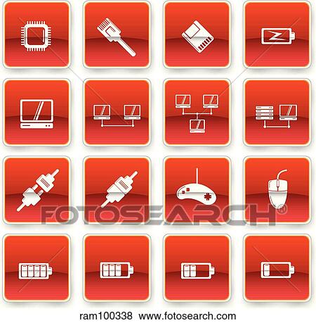 Stock Illustration - techno red. Fotosearch